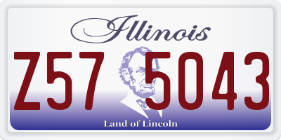 IL license plate Z575043