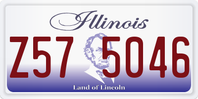 IL license plate Z575046