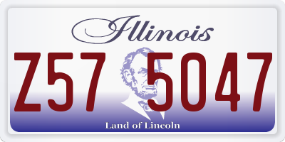 IL license plate Z575047