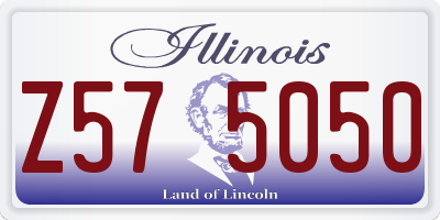 IL license plate Z575050