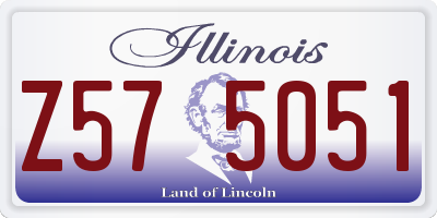 IL license plate Z575051