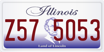 IL license plate Z575053