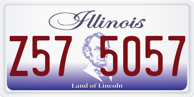 IL license plate Z575057