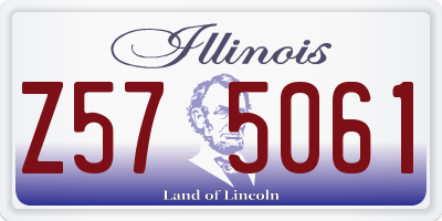 IL license plate Z575061