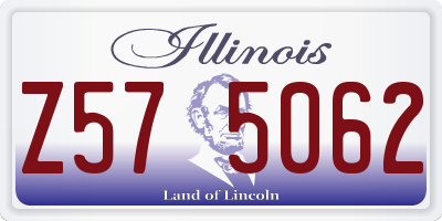 IL license plate Z575062