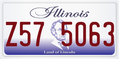 IL license plate Z575063