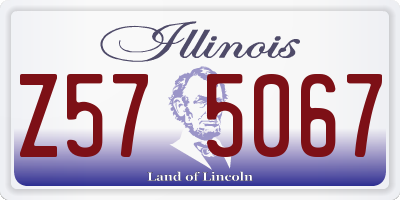 IL license plate Z575067