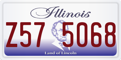 IL license plate Z575068