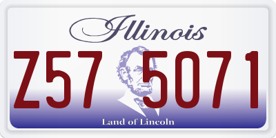 IL license plate Z575071