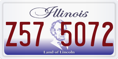 IL license plate Z575072