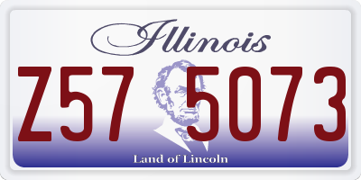 IL license plate Z575073