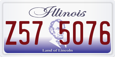 IL license plate Z575076