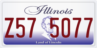 IL license plate Z575077