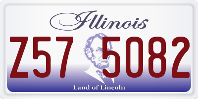 IL license plate Z575082