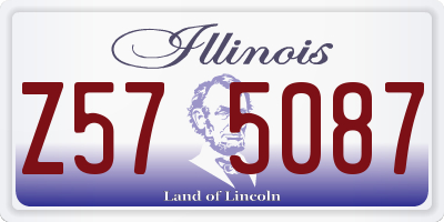 IL license plate Z575087