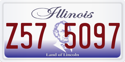IL license plate Z575097