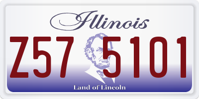 IL license plate Z575101