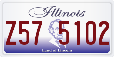 IL license plate Z575102