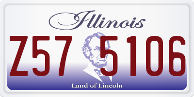 IL license plate Z575106