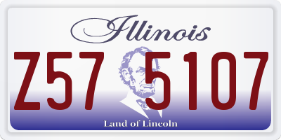 IL license plate Z575107