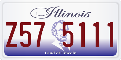IL license plate Z575111