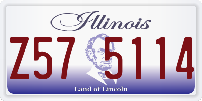 IL license plate Z575114