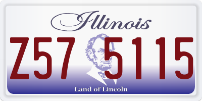 IL license plate Z575115