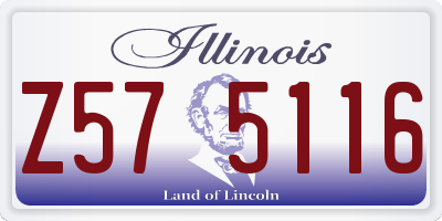 IL license plate Z575116