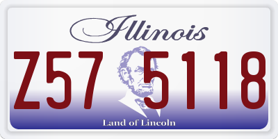 IL license plate Z575118