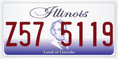 IL license plate Z575119