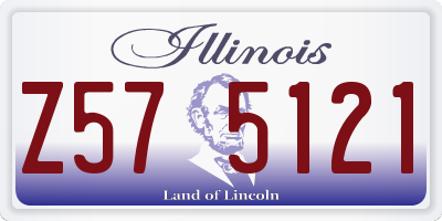 IL license plate Z575121