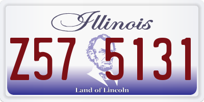 IL license plate Z575131