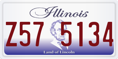 IL license plate Z575134