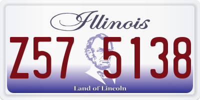 IL license plate Z575138