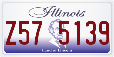 IL license plate Z575139