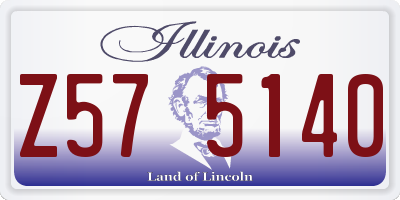 IL license plate Z575140