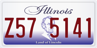 IL license plate Z575141