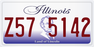 IL license plate Z575142