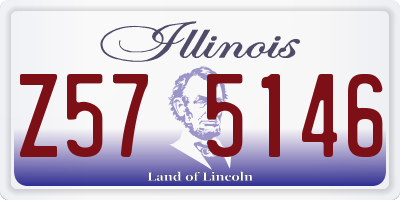 IL license plate Z575146