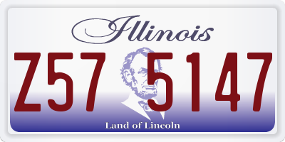 IL license plate Z575147