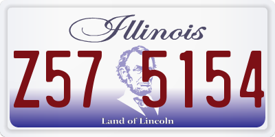 IL license plate Z575154