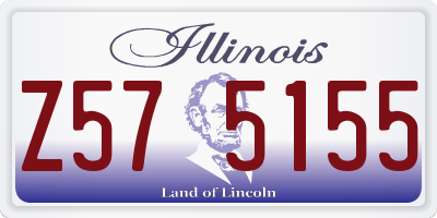 IL license plate Z575155