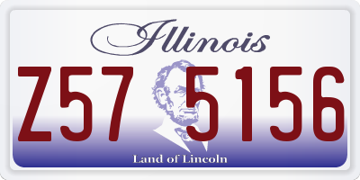 IL license plate Z575156