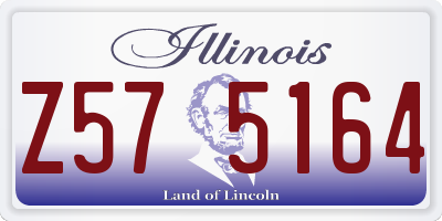IL license plate Z575164