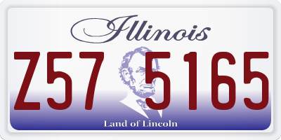 IL license plate Z575165