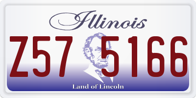 IL license plate Z575166