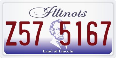 IL license plate Z575167