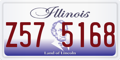 IL license plate Z575168