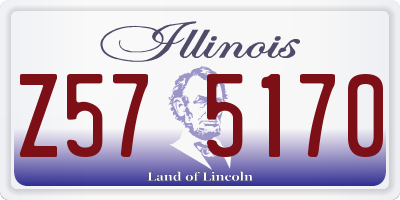 IL license plate Z575170