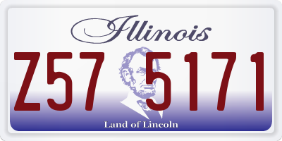 IL license plate Z575171
